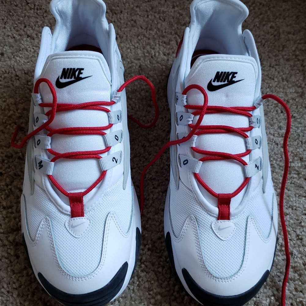 Nike
White/Red/Grey Zoom 2K Sneakers
